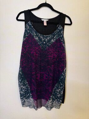Cabi Sheer Layered Printed Tunic